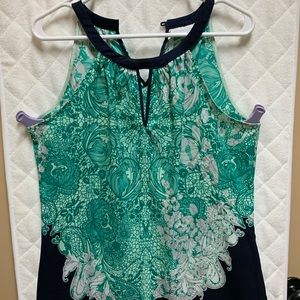NY & Co green and Bleu Halter